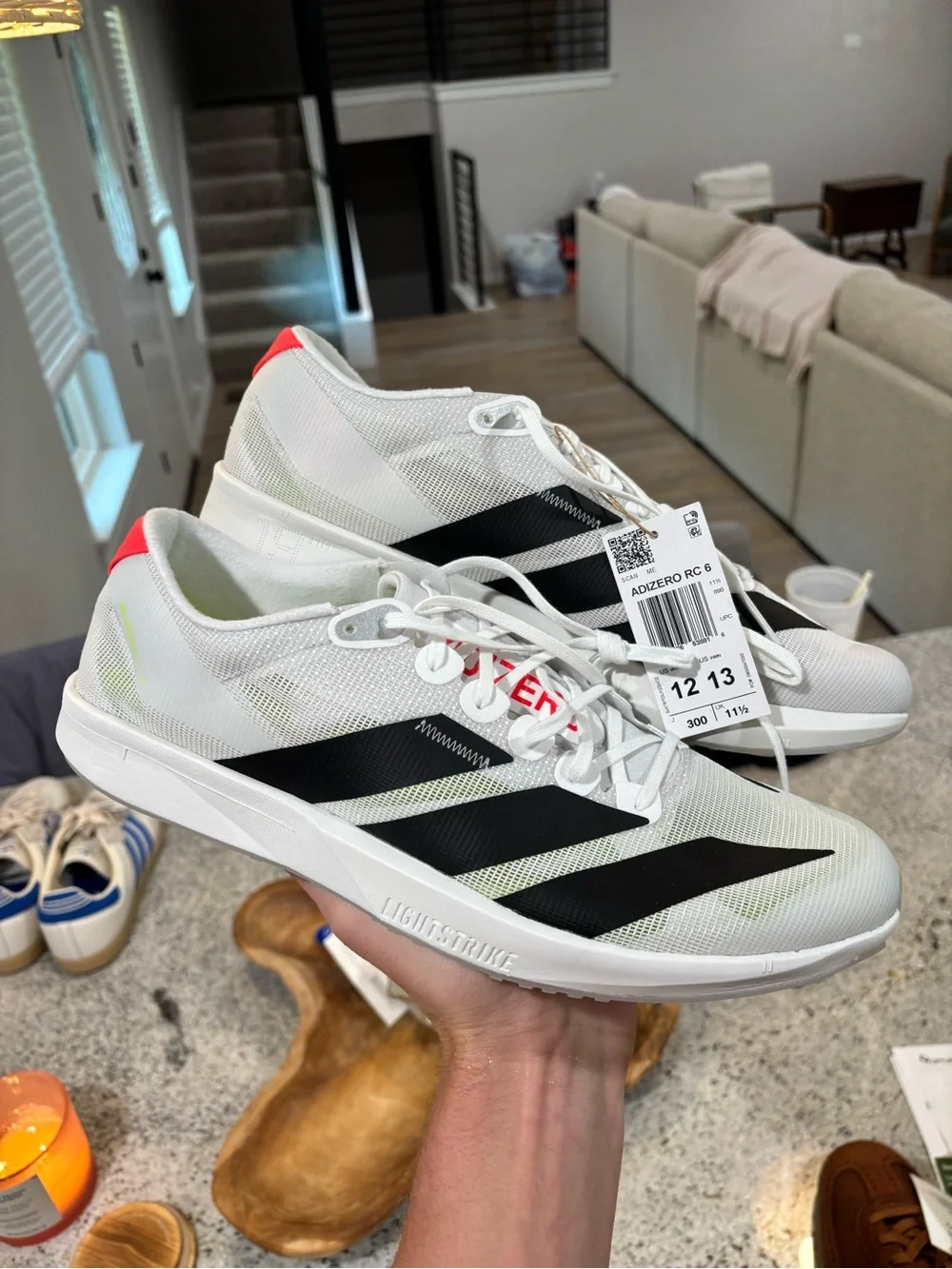 Adidas Adizero RC 6 ‘White Neon’ Men’s Size 12 Elite Running Shoes NEW | JP6560